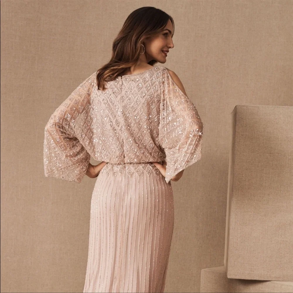 NWT BHLDN Bathilda Beaded Gown Maxi Dress - Picture 6 of 13